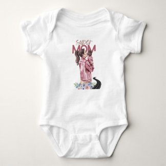 White Graphic Pin-under Baby Bodysuit