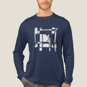 White Gray Art Gameboard Geometric MCM-inspired Tri-Blend Shirt