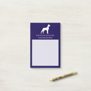White Great Dane Post-It Notes