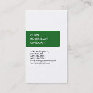 White Green Attractive Charming Business Card