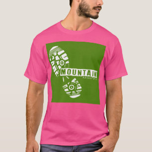White Green Man Step  Mountain Adventure Active T-Shirt
