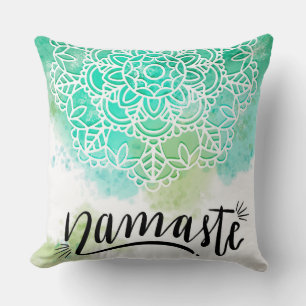 White Green Pillow