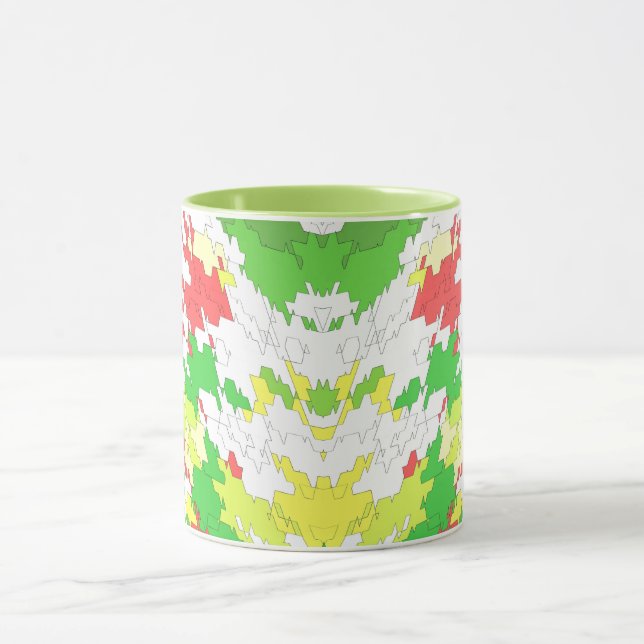 White Green Red Yellow CHRISTMAS   Mug (Center)