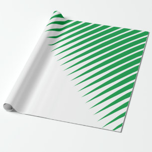 White Green Spikes Palm Leaf Patterns Art Tropical Wrapping Paper