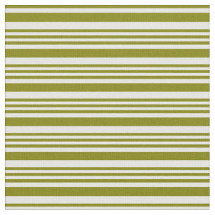 White & Green Striped Pattern Fabric