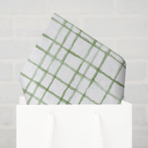 White Green Stripes Birthday Tissue Paper