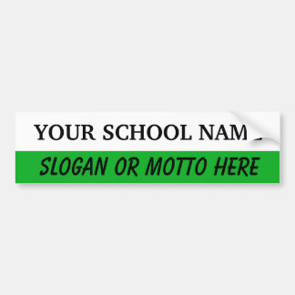 White & Green Template Bumpersticker Bumper Sticker