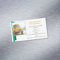 White Green Yellow School Bus Driver 
