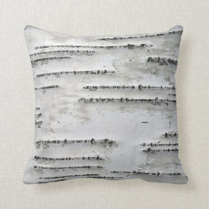 White, Grey and Black Birch Bark Cushion