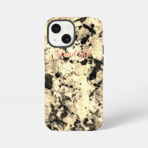 White, Grey, and Black Granite iPhone 13 Mini Case