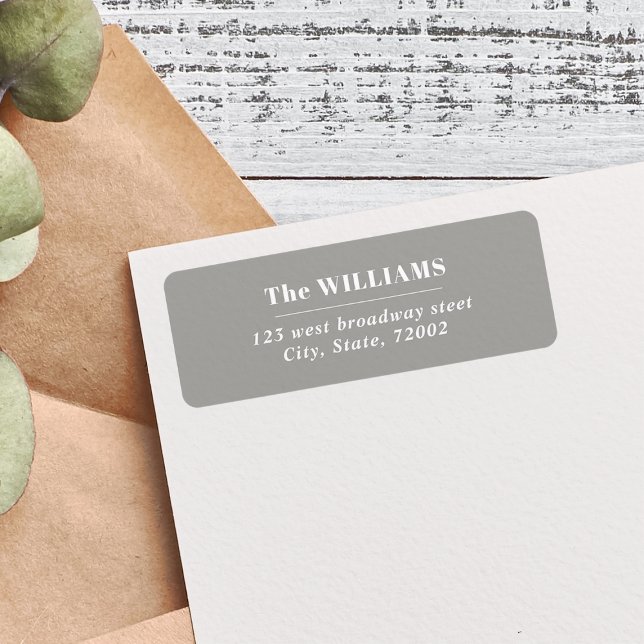 White Grey Chic Bold Modern Elegant family name  (Creator Uploaded)