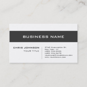 White Grey Contemporary Consultant Business Card