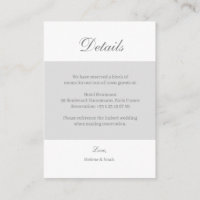 White Grey Elegant Wedding Hotel Detail Enclosure