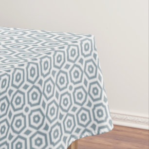 white grey geometric pattern art deco  tablecloth