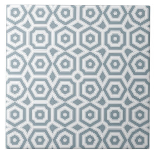 white grey geometric pattern art deco tile