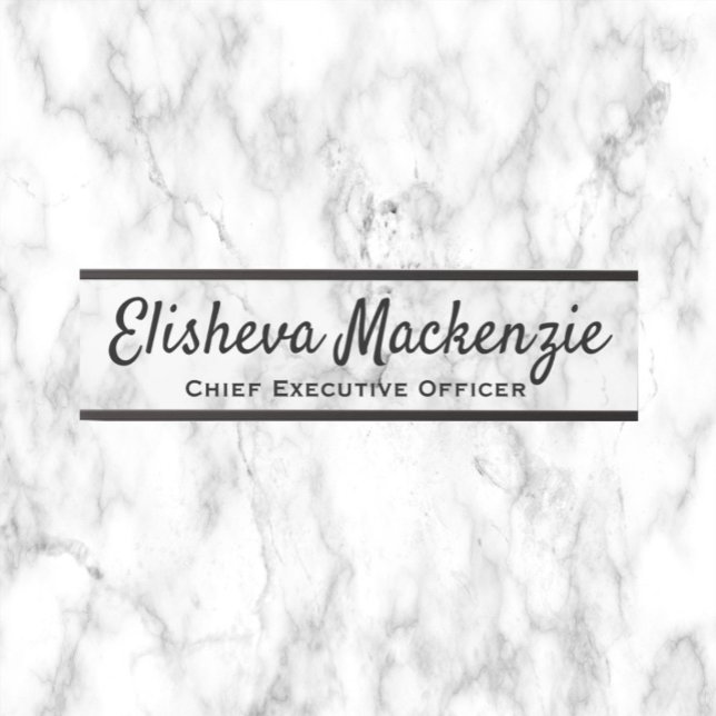 White Grey Marble Office Door Sign Name Plate (Creator Uploaded)