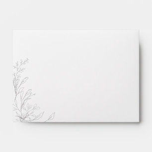 White & Grey Minimalistic Save the Date Envelope