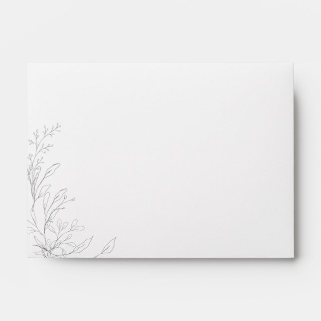 White & Grey Minimalistic Save the Date Envelope (Front)