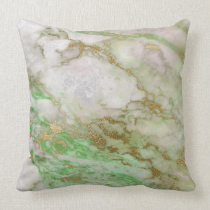 White Grey Mint Silver Gold VIP Brush Marble Cushion