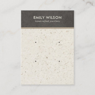 WHITE GREY TERRAZZO 2 STUD EARRING DISPLAY CARD