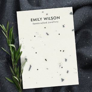 WHITE GREY TERRAZZO 3 STUD EARRING DISPLAY CARD