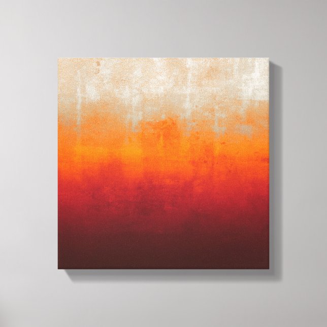 White Grey Yellow Orange Red rustic Abstract Canvas Print (Front)