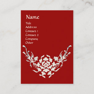 WHITE GRIFFINS MONOGRAM red black Business Card