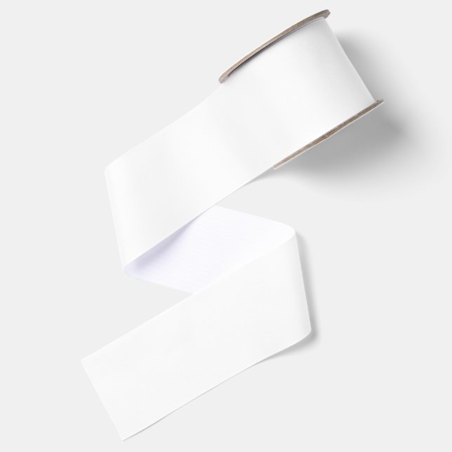 White Grosgrain Ribbon (Front+Back)
