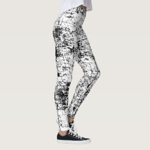 White Grunge Leggings