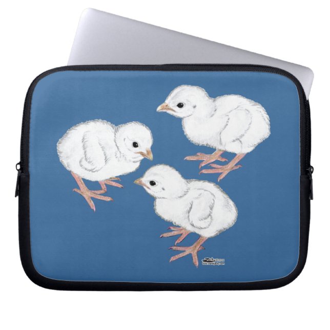 White Guinea Keets Laptop Sleeve (Front)