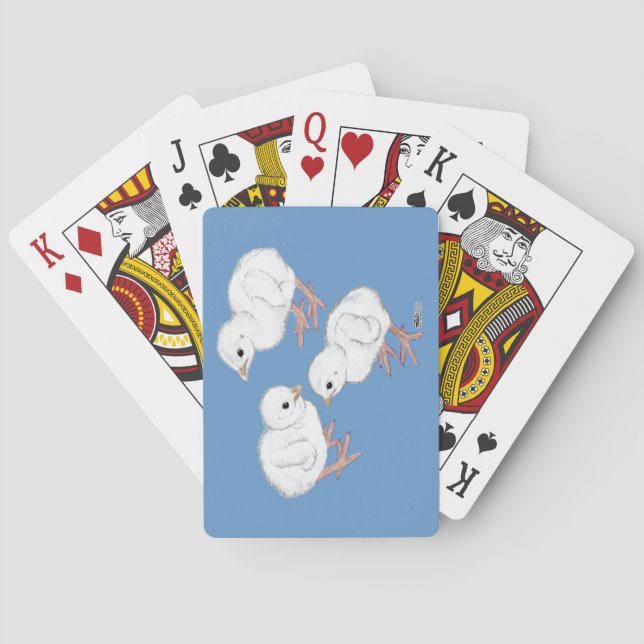 White Guinea Keets Playing Cards (Back)