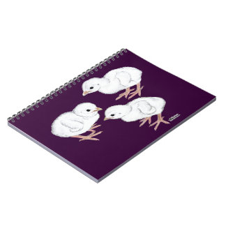 White Guinea Keets Spiral Notebook