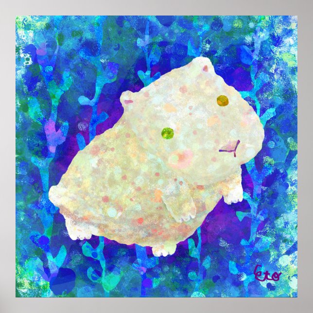 white guinea pig poster (Front)