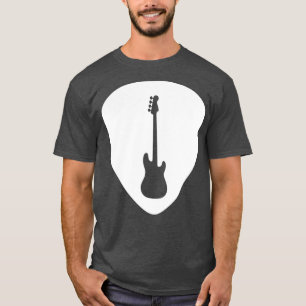 White Guitar Pick Guitarist T-Shirt