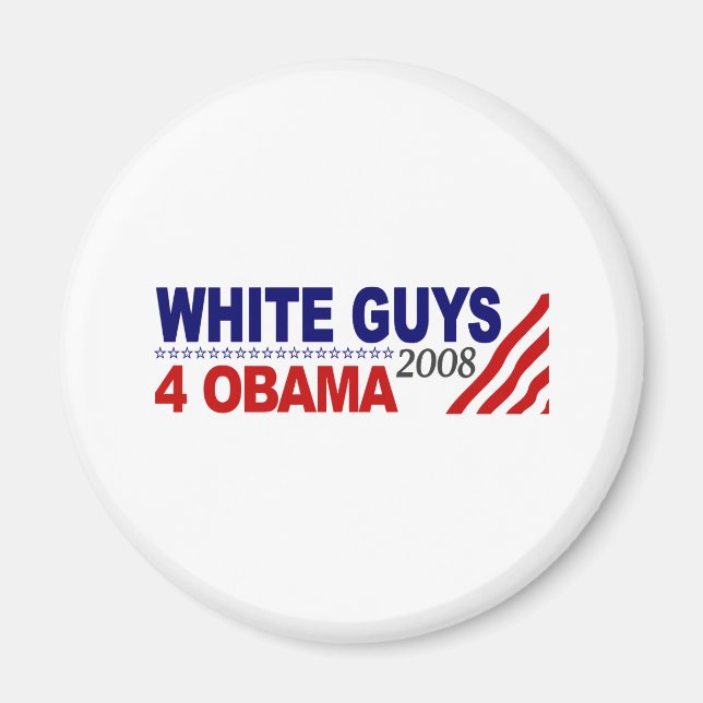 White Guys 4 Obama Magnet (Front)