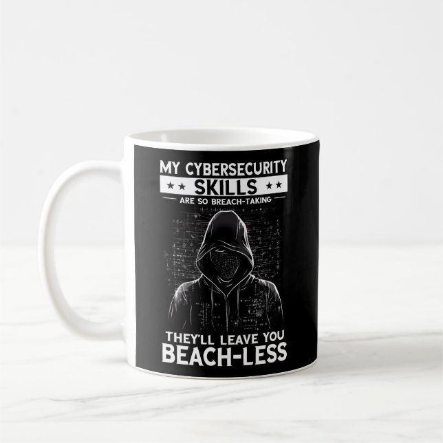 White Hacker For Cyber Warrior And Ethical Hacker Coffee Mug (Left)