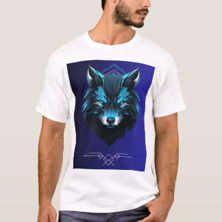 white hafe tsharit with in front desgin wofl T-Shirt