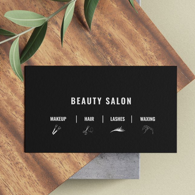White Hair Salon Modern Bold Qr Code Social Media Business Card (White Hair Salon Modern Bold Qr Code Social Media Business Card)
