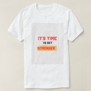 White Half sleeves T shirt with motivated design