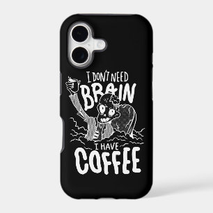 white halloween coffee drinking zombie