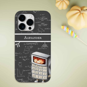 White Handwritten Mathematic Formulas Calculator iPhone 14 Pro Max Case