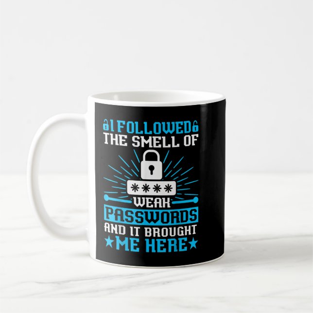 White Hat Ethical Hacker - Cyber Network Security  Coffee Mug (Left)