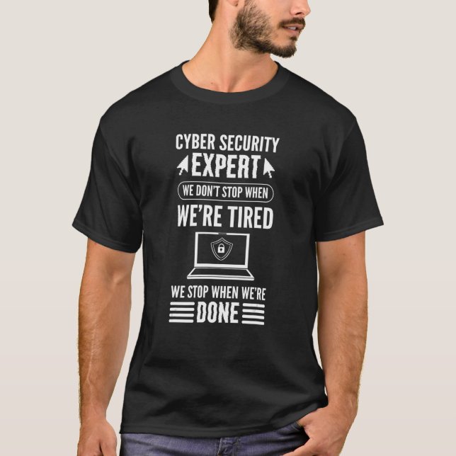 White Hat Hacker. Cyber Warrior. Cyber Security Ex T-Shirt (Front)