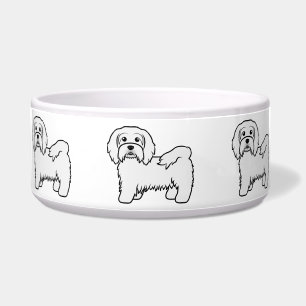 White Havanese Cute Cartoon Dog Illustration