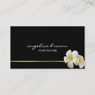White Hawaiian Flowers Business Card