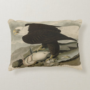 White-headed (Bald Eagle) Audubon Birds of America Decorative Cushion