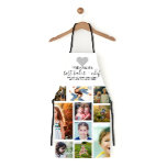 White Heart Best Baker Chef Grandma Photo Collage<br><div class="desc">This cute and sweet apron is perfect for any grandma. It features 13 customisable photos of her beautiful grandchildren. It also features the quote, "Proud Grandma. Best baker and chef, sprinkling every grandchild with love and affection, " in black handwritten cursive typography and grey heart on top of a white...</div>