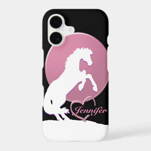 White Heart Horses V (pink)