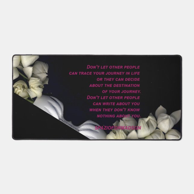 "White heart in black from moon" & "Journey Desk Mat (Front)