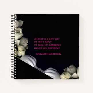 "White heart in black from moon" & Silence Notebook
